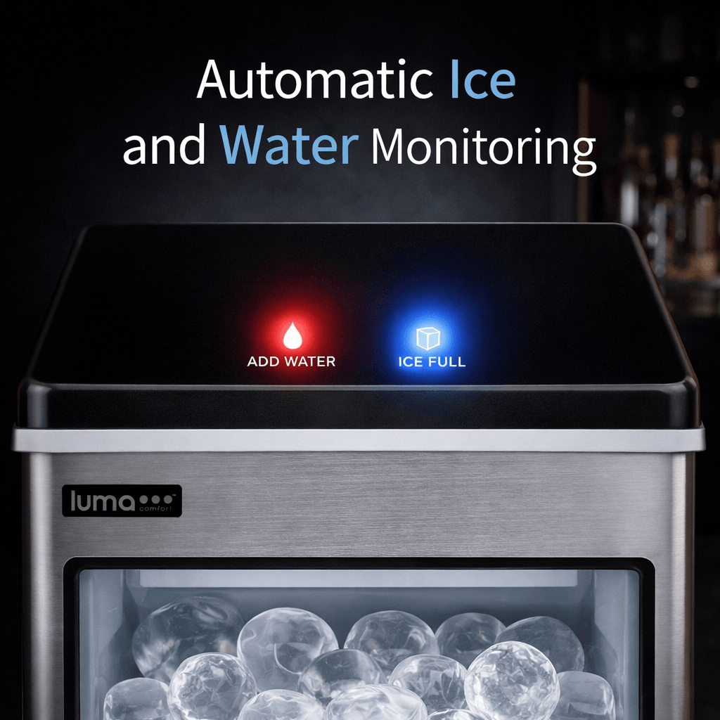 Luma Comfort Ice Maker - Automatic Ice and Water Monitoring