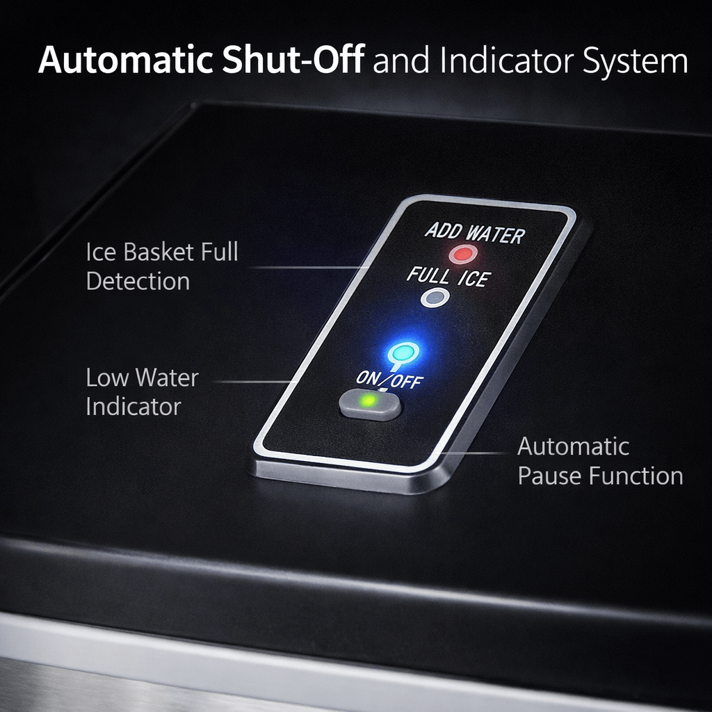 Luma Comfort Ice Maker - Automatic Shut-Off and Indicator System