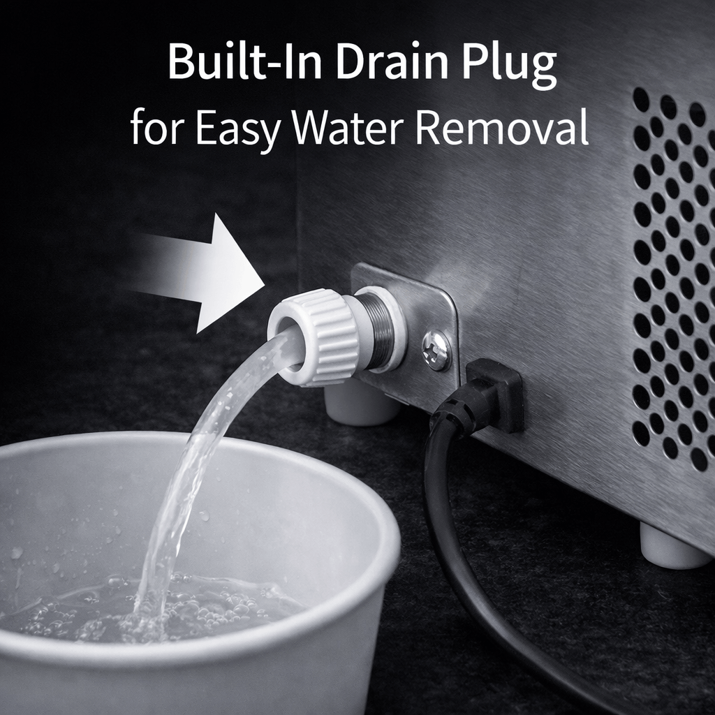 Luma Comfort Ice Maker - Built-In Drain Plug for Easy Water Removal