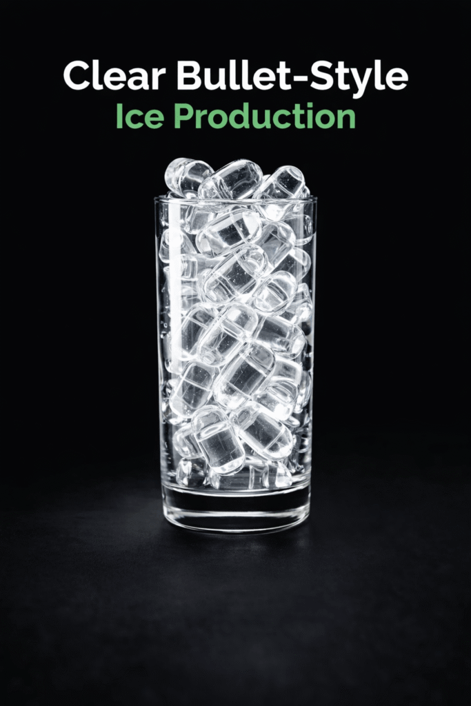 Luma Comfort Ice Maker - Clear Bullet-Style Ice Production
