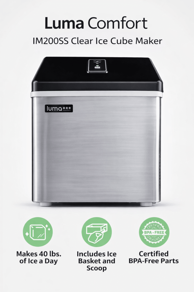 Luma Comfort IM200SS Clear Ice Cube Maker